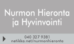 Nurmon Hieronta ja Hyvinvointi logo